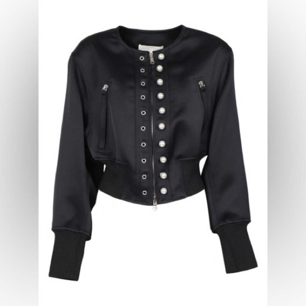 Philip Lim Pearl Button Bomber Jacket